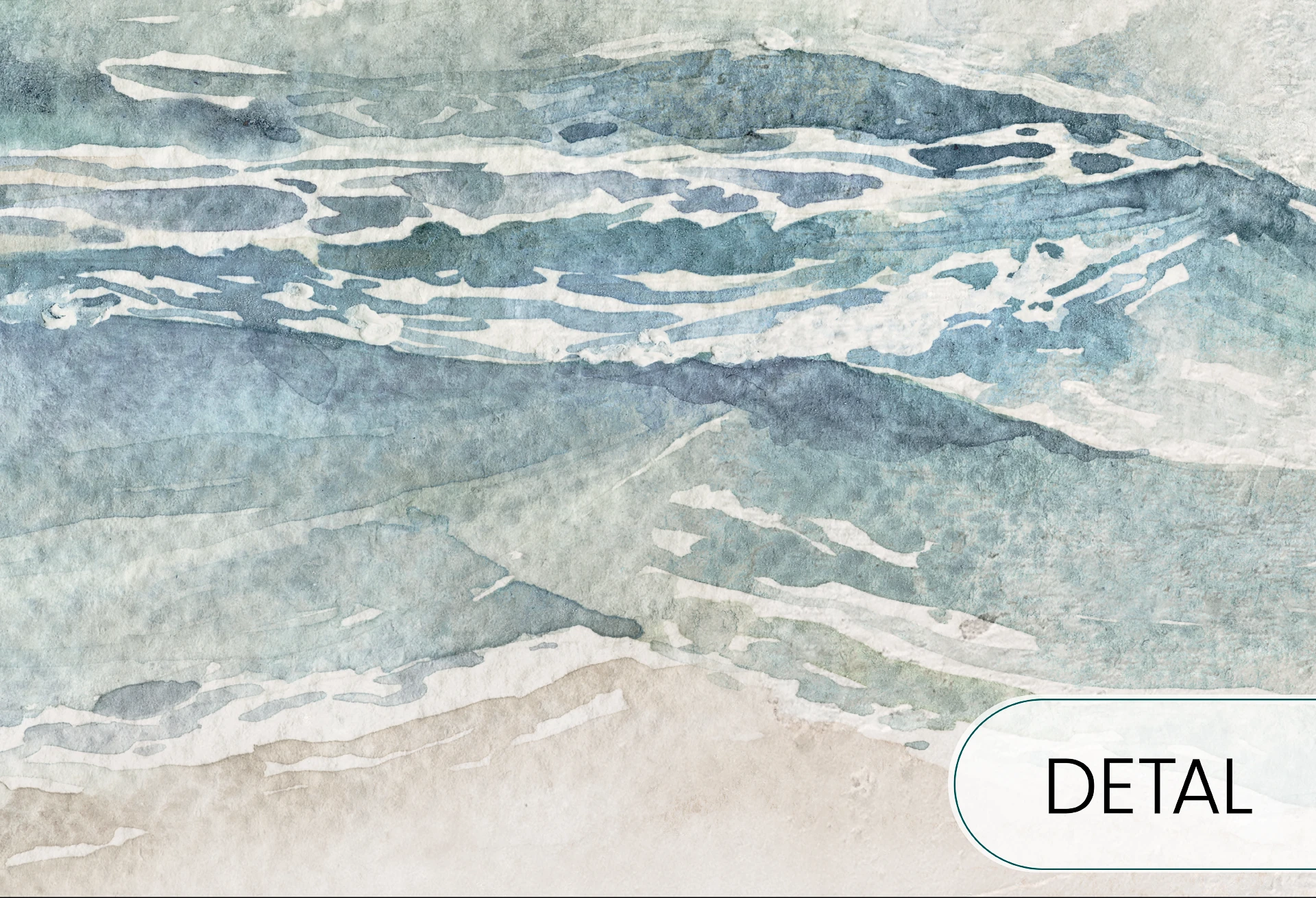 ON THE SEA - mint - tapeta w ptaki do sypialni lub salonu