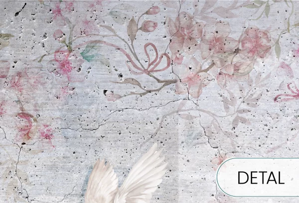 ORIENT MOON - blue tint - tapeta japońska do salonu lub sypialni - detal