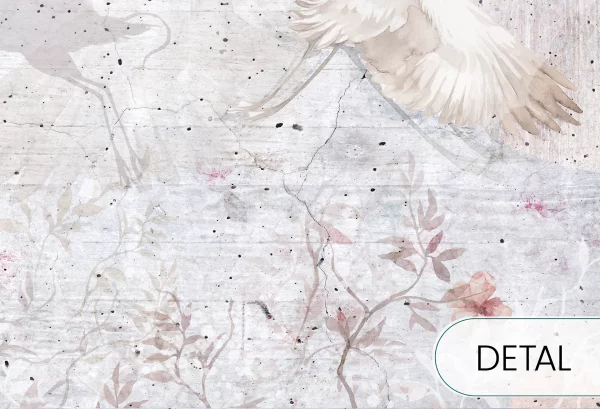 ORIENT MOON - blue tint - tapeta japońska do salonu lub sypialni - detal