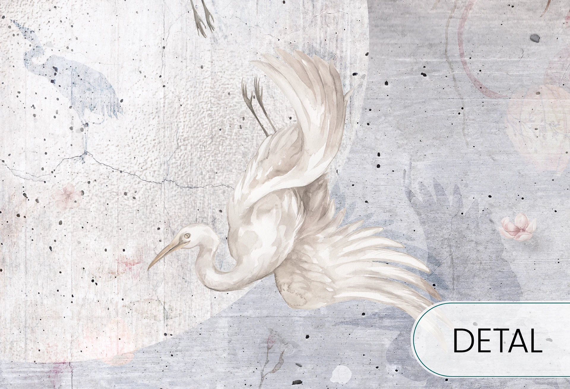 ORIENT MOON - blue tint - tapeta japońska do salonu lub sypialni