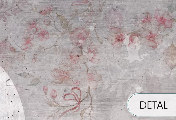 ORIENT MOON - blue tint - tapeta japońska do salonu lub sypialni - detal