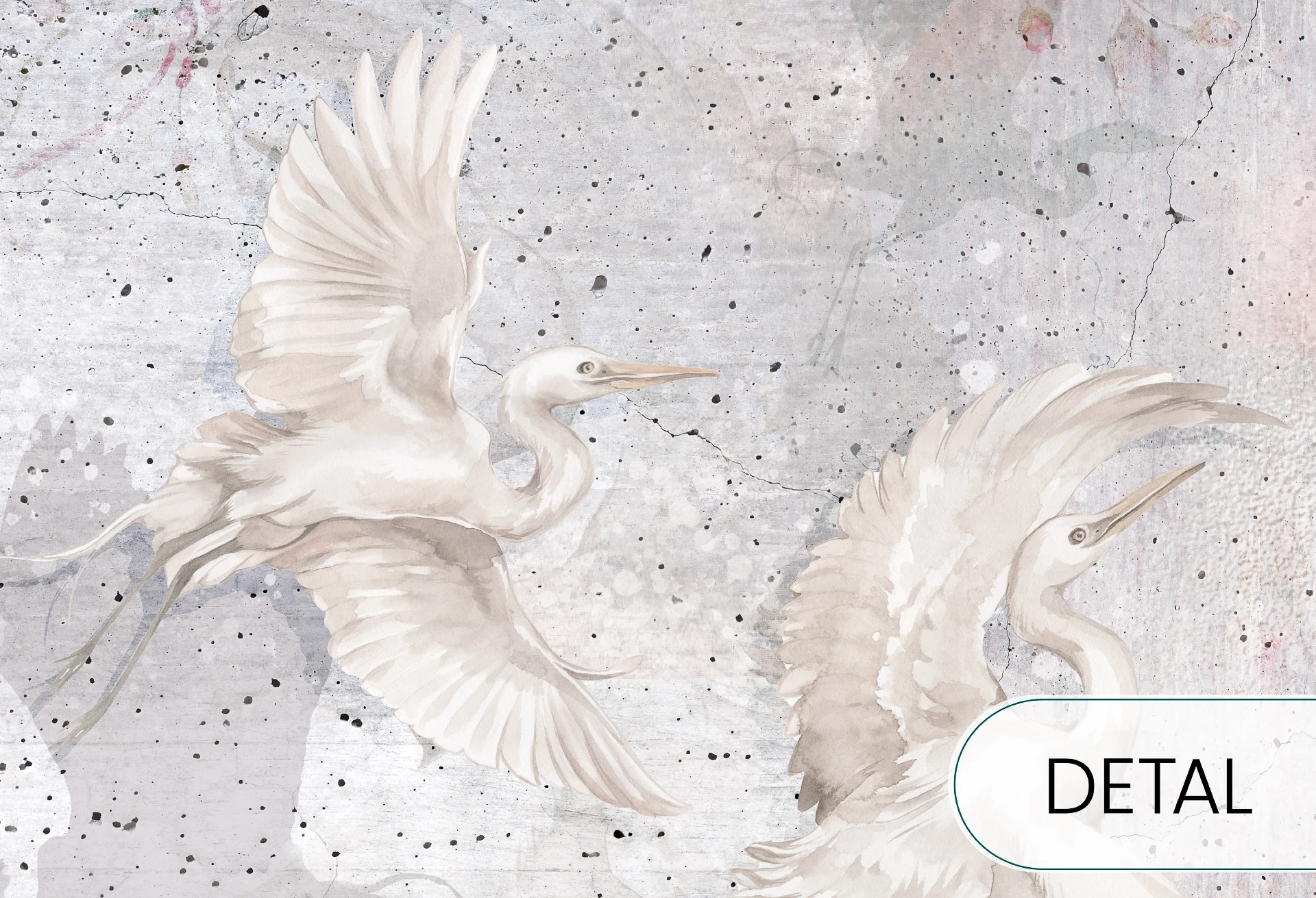 ORIENT MOON - blue tint - tapeta japońska do salonu lub sypialni