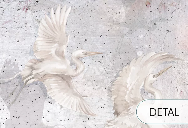 ORIENT MOON - blue tint - tapeta japońska do salonu lub sypialni - detal