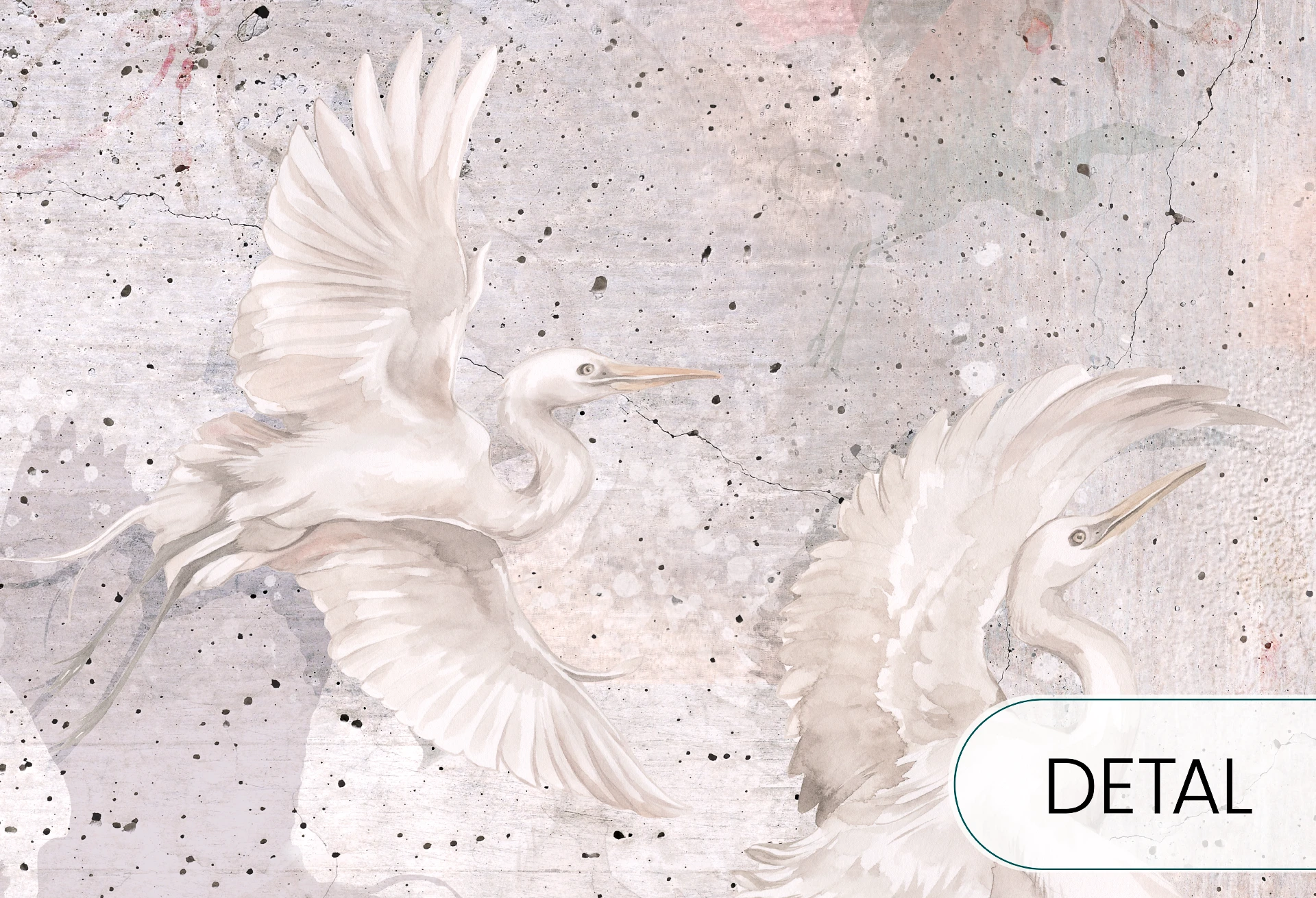 ORIENT MOON - rose tint - stylizowana tapeta do salonu lub sypialni