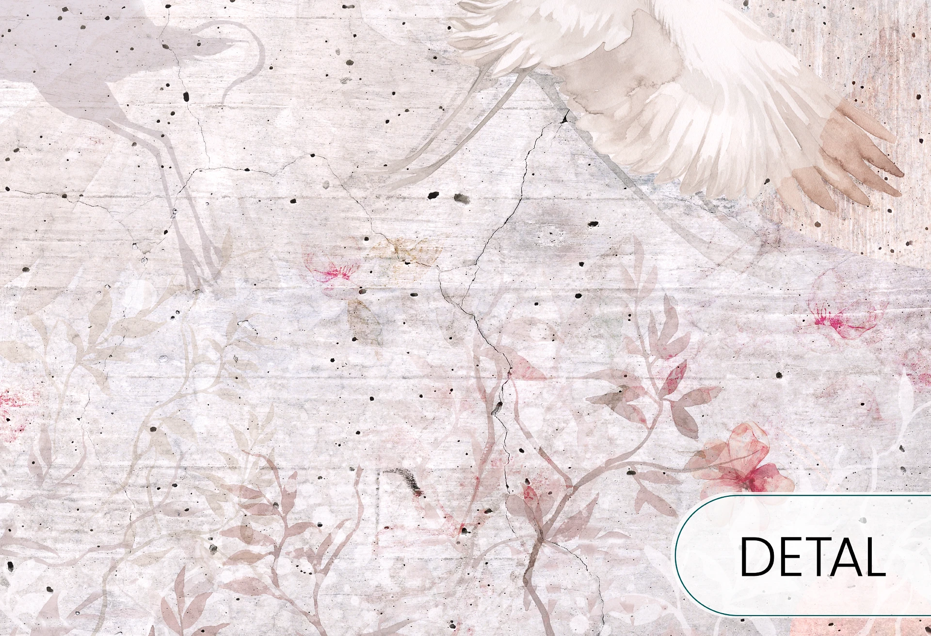 ORIENT MOON - rose tint - stylizowana tapeta do salonu lub sypialni