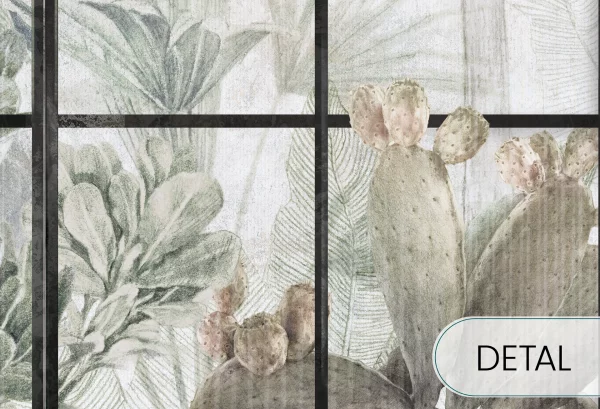 PARADISE - fine - pomysłowa tapeta roślinna do salonu lub sypialni - detal