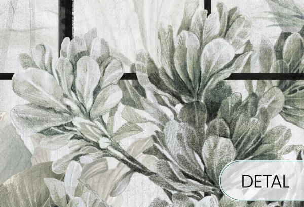 PARADISE - fine - pomysłowa tapeta roślinna do salonu lub sypialni - detal