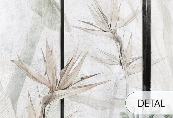 PARADISE - fine - pomysłowa tapeta roślinna do salonu lub sypialni - detal
