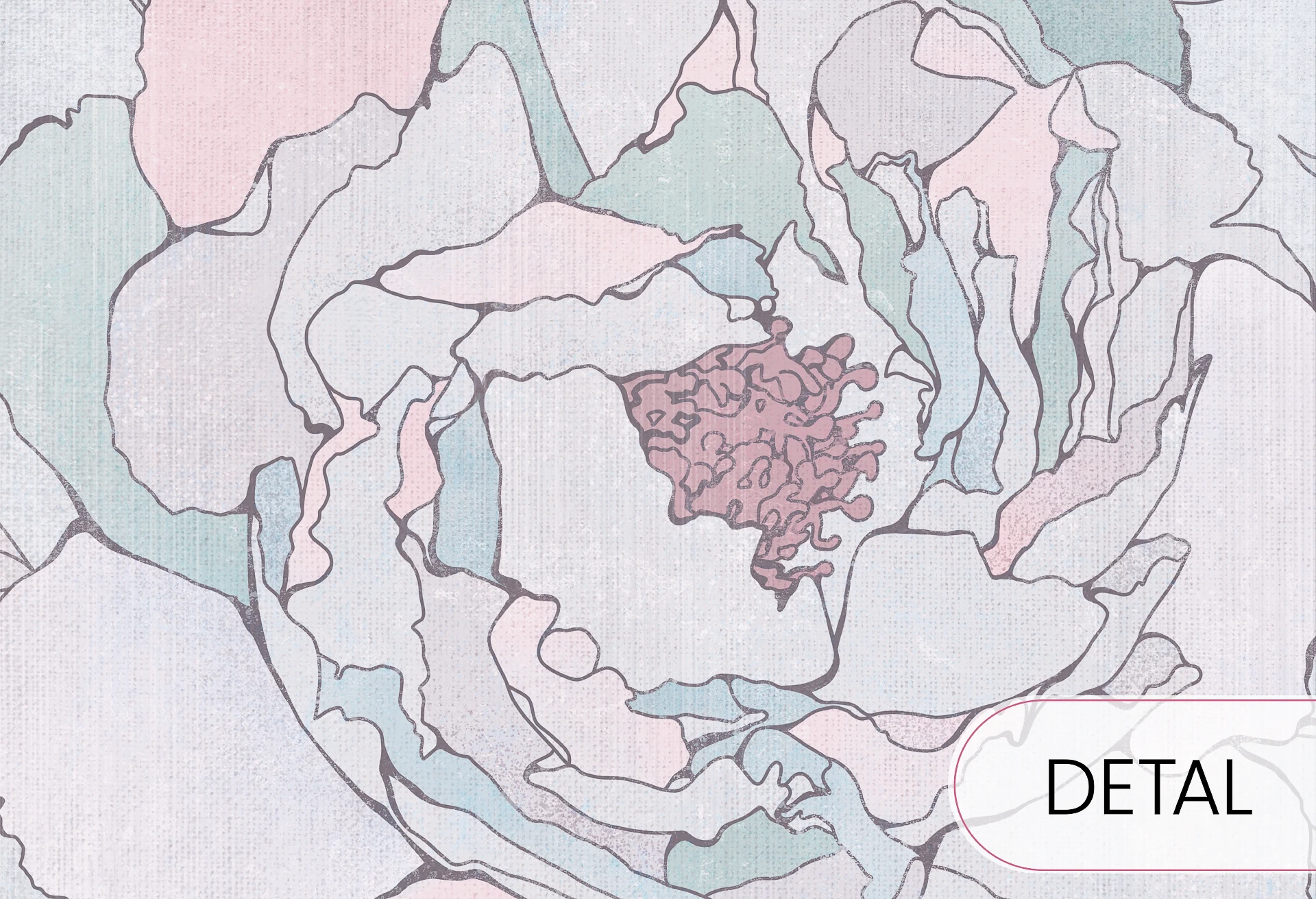 PEONIES - bubblegum - tapeta kwiatowa do pokoju dziewczynki