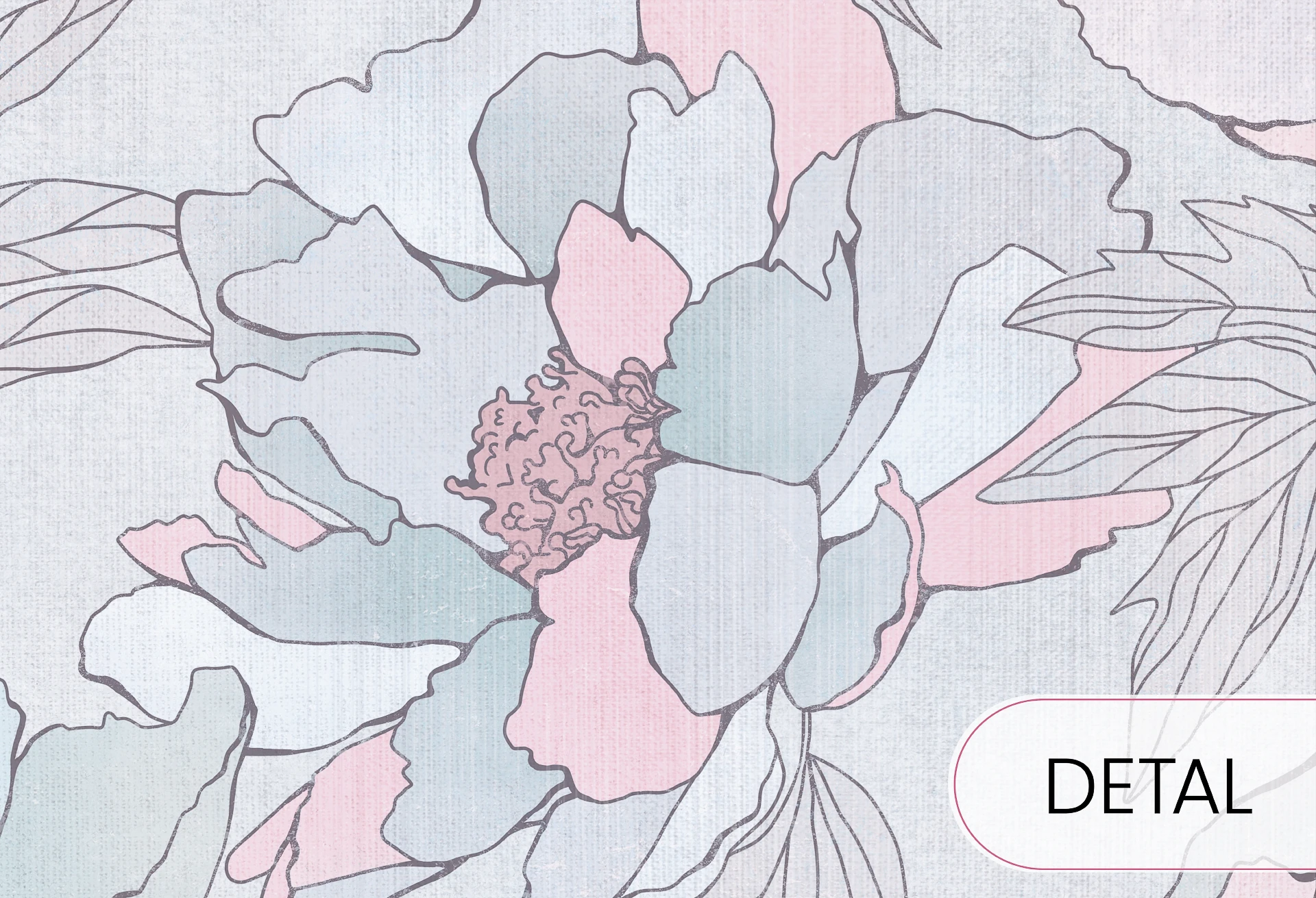 PEONIES - bubblegum - tapeta kwiatowa do pokoju dziewczynki