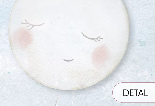 RAINBOW - mint - dziecięca tapeta z tęczą - detal