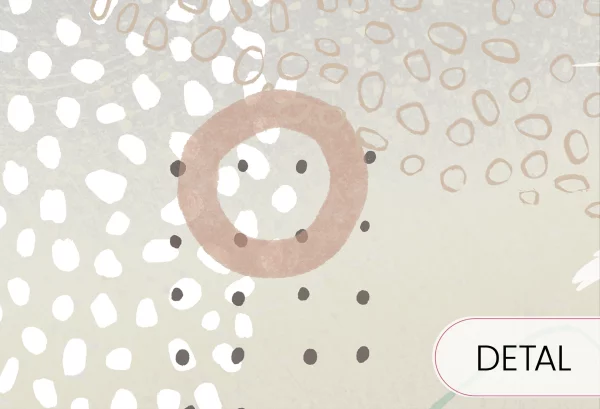 RAINBOW DOTS - birds - minimalistyczna tapeta dla dziewczynek - detal