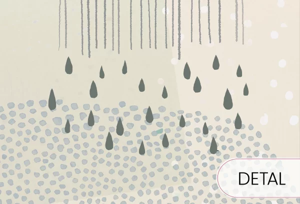 RAINBOW DOTS - birds - minimalistyczna tapeta dla dziewczynek - detal