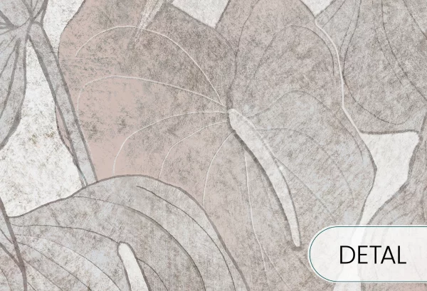 ANTURIUM - grey beige - tapeta z dużymi kwiatami - detal