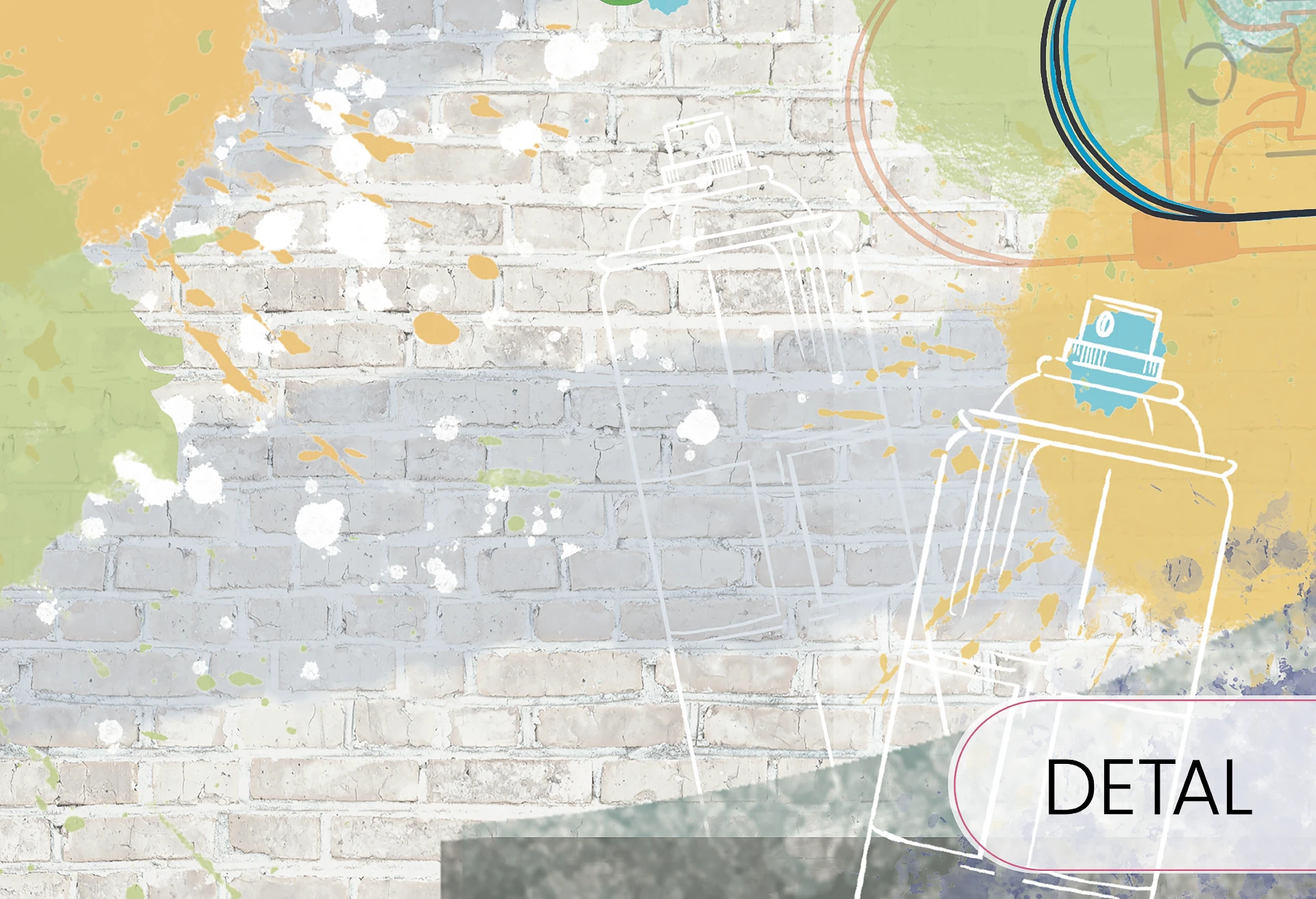 SKATEPARK - yellow - tapeta do pokoju młodzieżowego