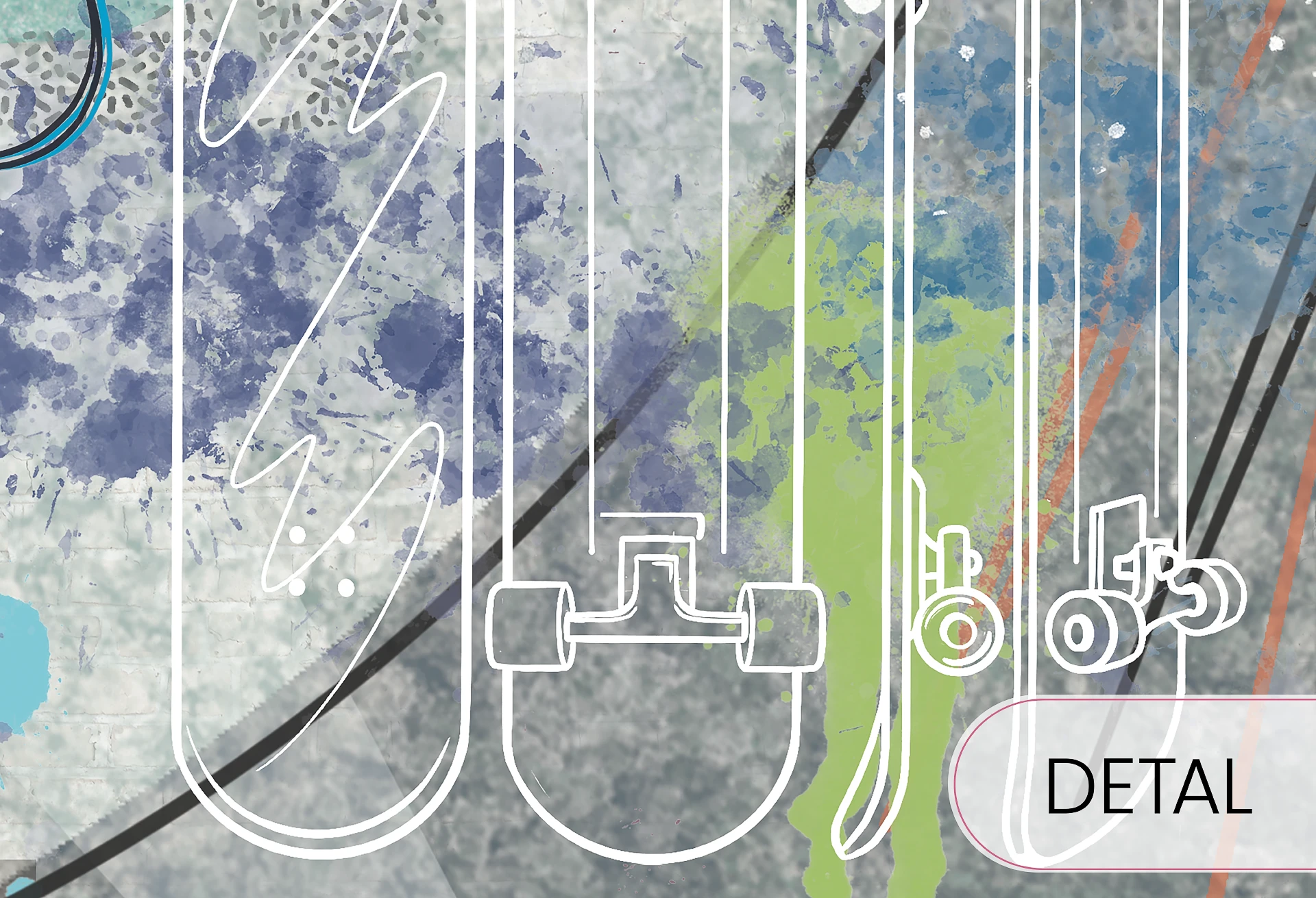 SKATEPARK - yellow - tapeta do pokoju młodzieżowego