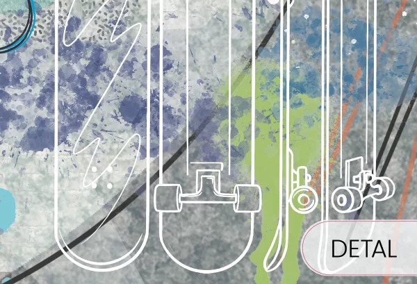 SKATEPARK - yellow - tapeta do pokoju młodzieżowego - detal