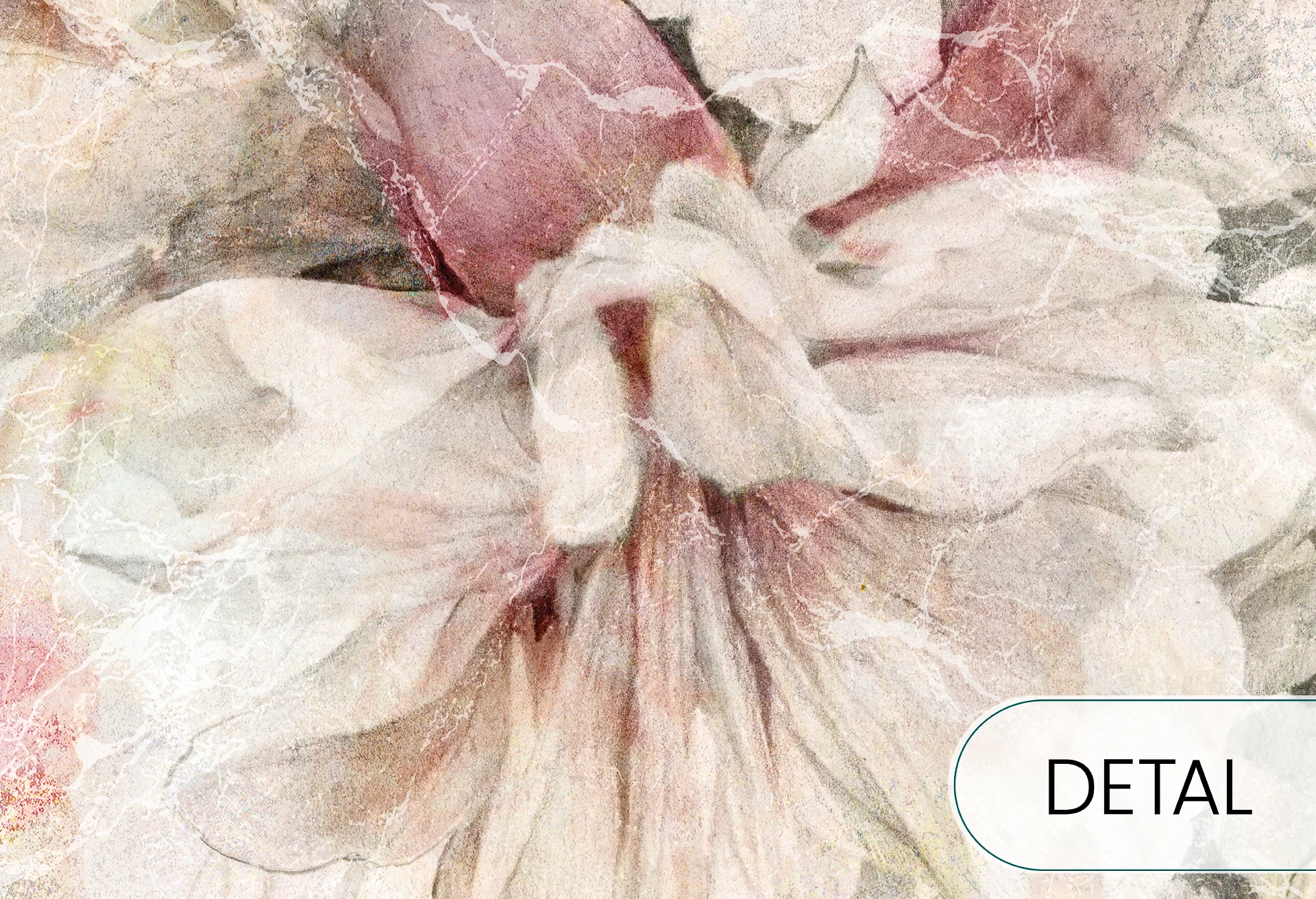 SWINGTIME FUCHSIA - pastel - tapeta w wielkie kwiaty do sypialni