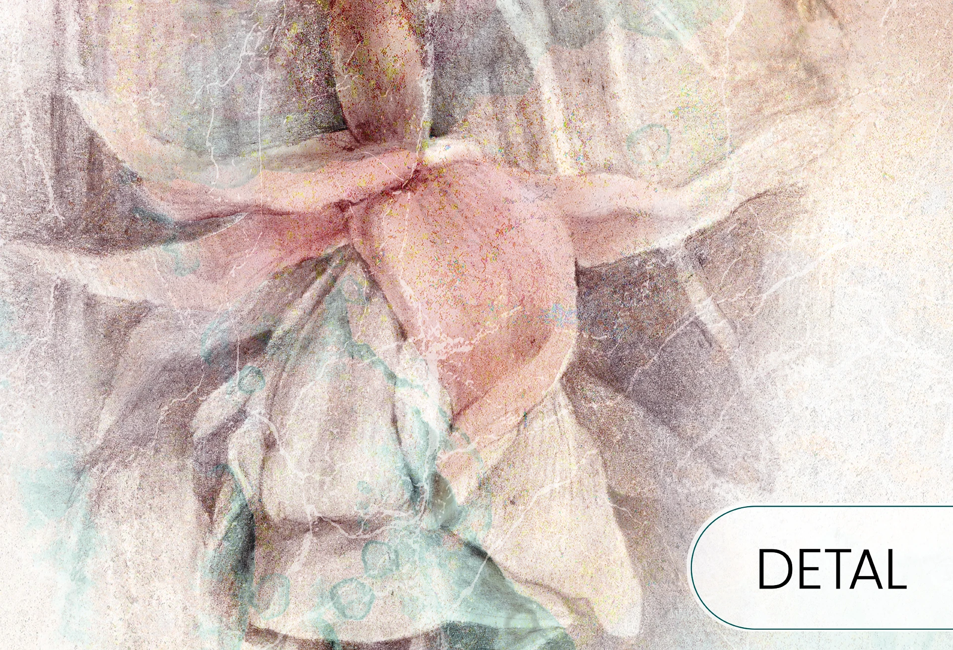 SWINGTIME FUCHSIA - pastel - tapeta w wielkie kwiaty do sypialni