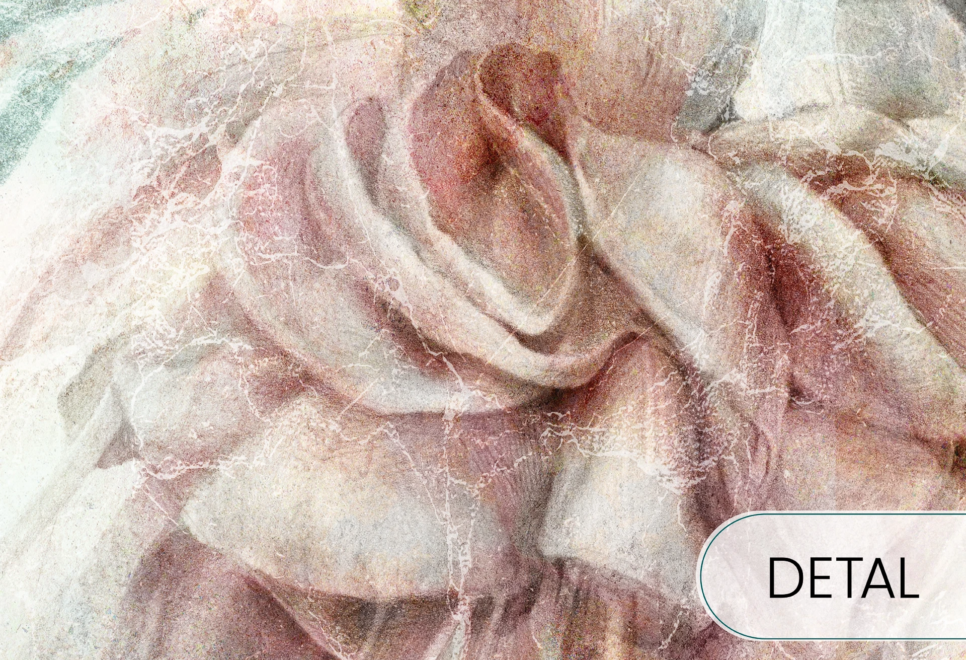 SWINGTIME FUCHSIA - pastel - tapeta w wielkie kwiaty do sypialni