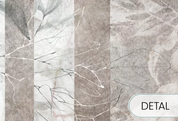 TOSCANIA - stripes - tapeta geometryczna z motywem dużych liści - detal