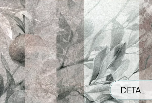 TOSCANIA - stripes - tapeta geometryczna z motywem dużych liści - detal