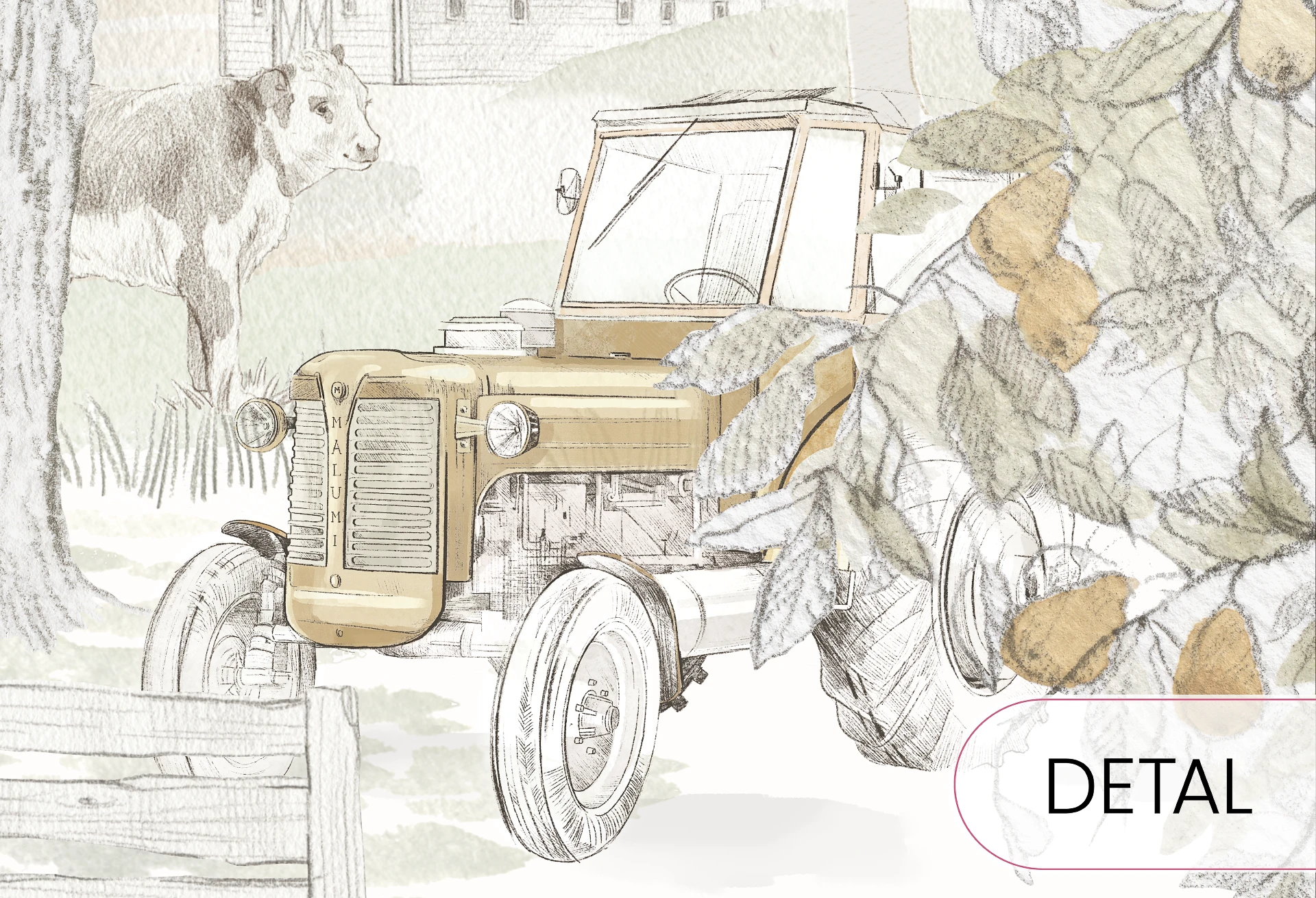 VINTAGE COUNTRY - boys - tapeta chłopięca w traktory