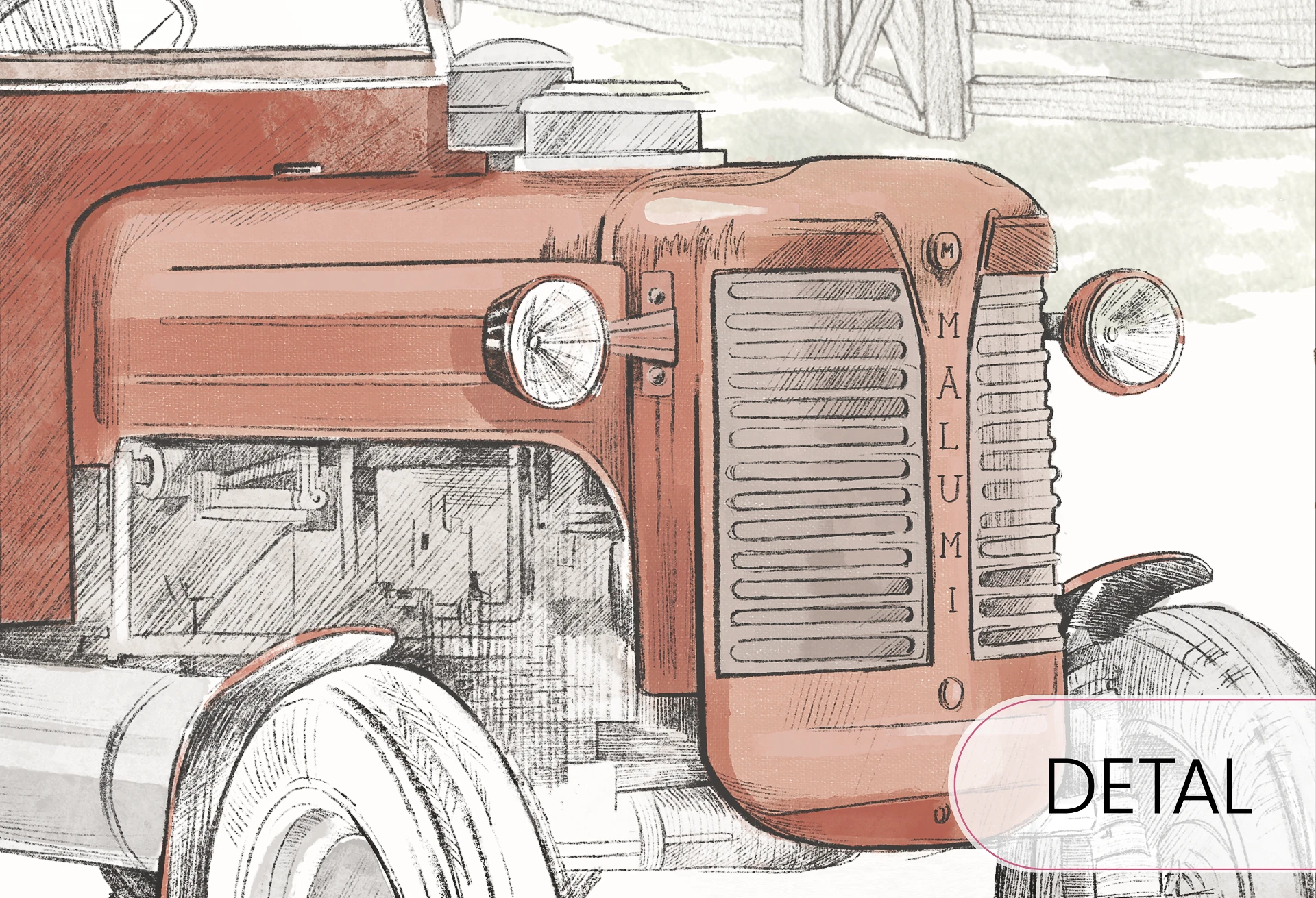 VINTAGE COUNTRY - boys - tapeta chłopięca w traktory