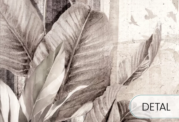 WINDOWS TO THE AMAZON - light - tapeta vintage do salonu lub sypialni - detal