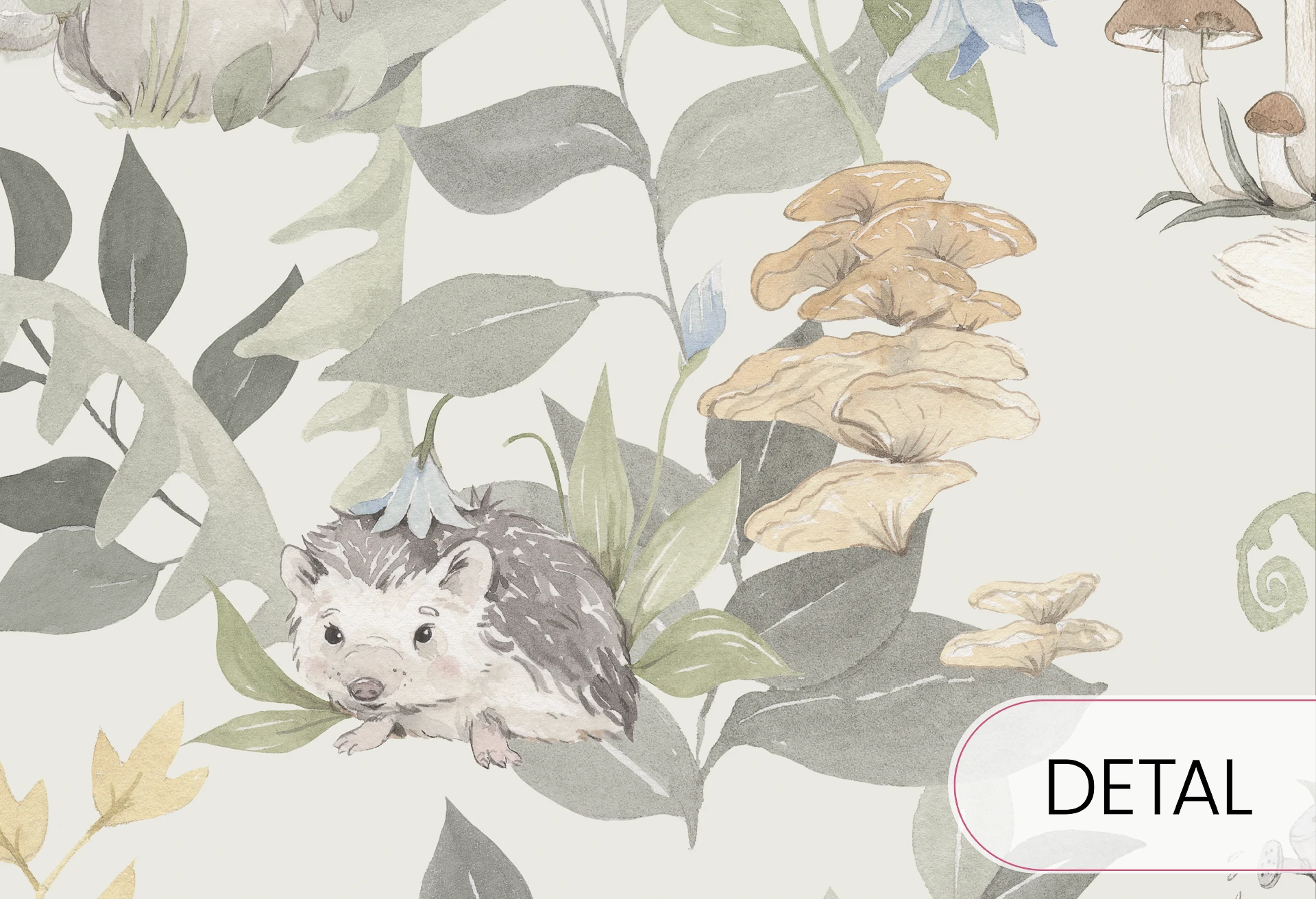 WOODLAND SMALL - green -tapeta do pokoju dziecka las