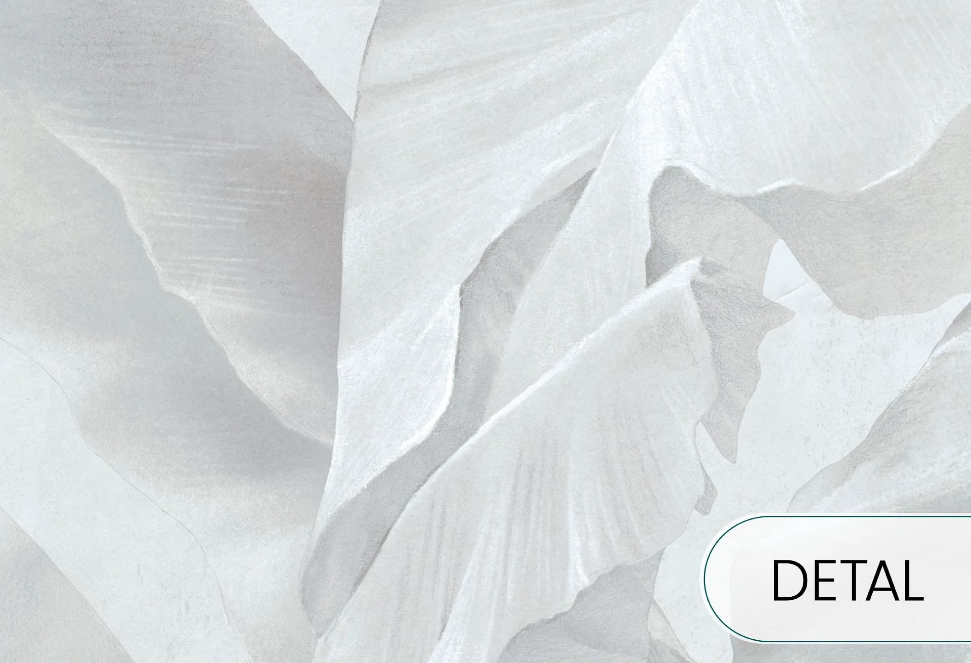 BANANA BLISS - mist grey - tapeta inspirowana naturą do salonu lub sypialni