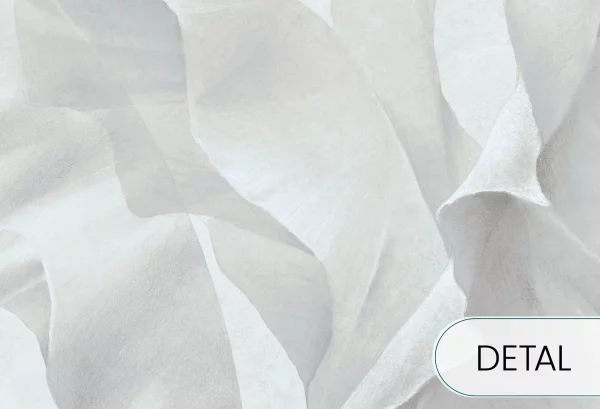 BANANA BLISS - mist grey - tapeta inspirowana naturą do salonu lub sypialni - detal