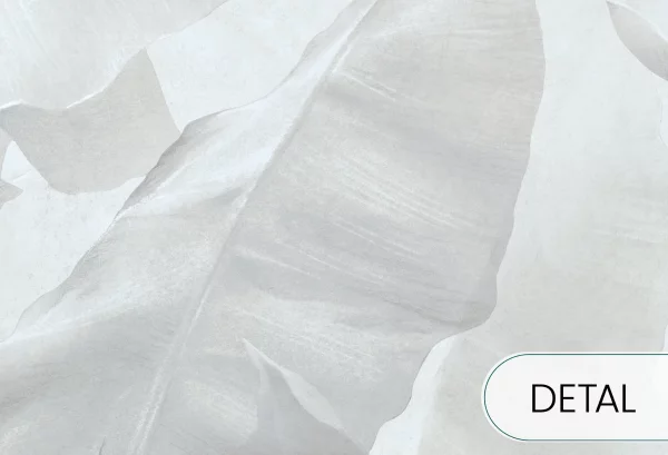 BANANA BLISS - mist grey - tapeta inspirowana naturą do salonu lub sypialni - detal