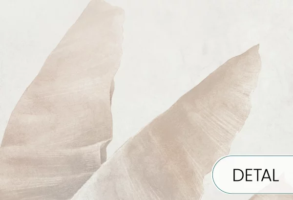 BANANA BLISS - soft beige - tapeta do salonu z dużymi liśćmi bananowca - detal