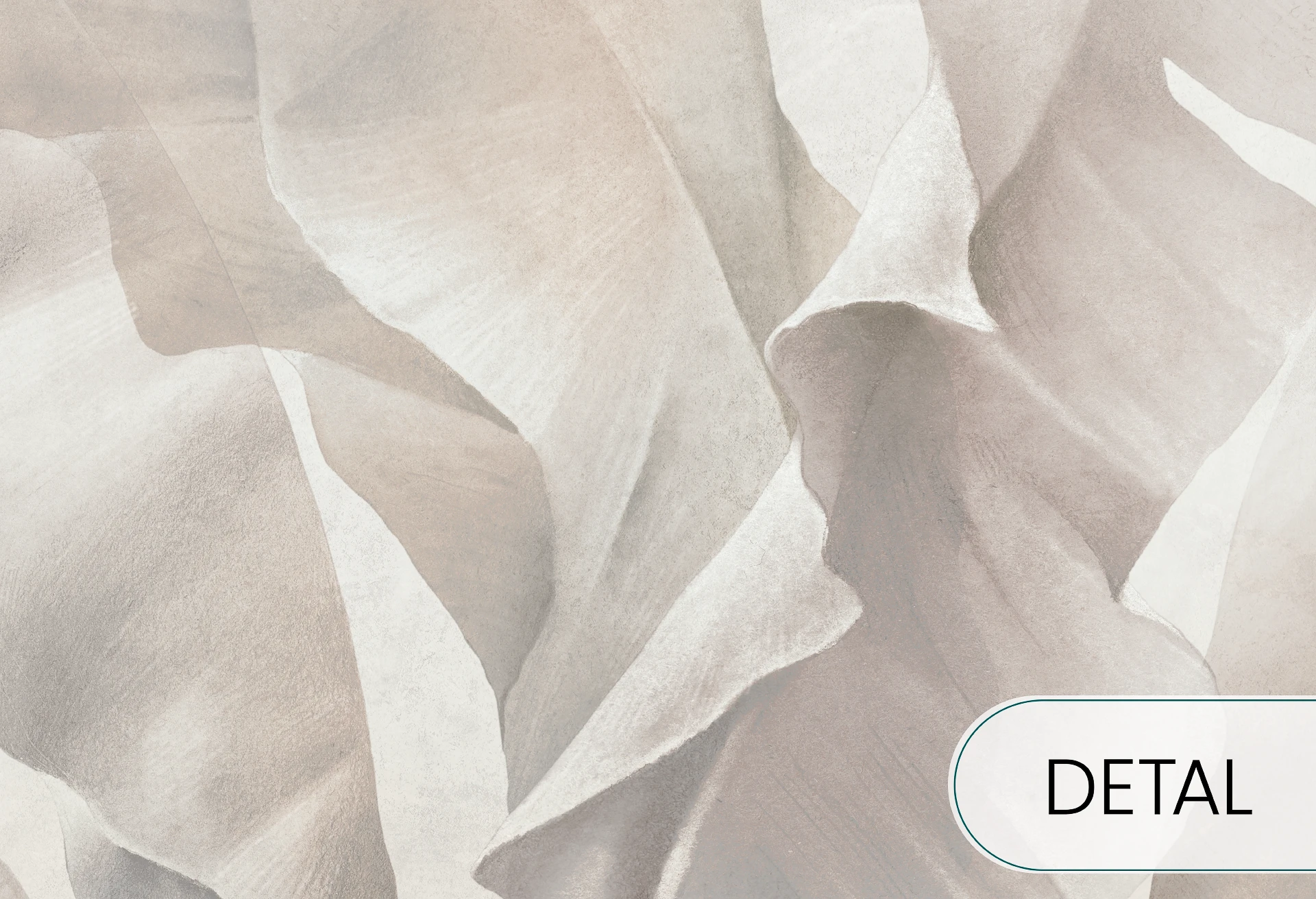 BANANA BLISS - soft beige - tapeta do salonu z dużymi liśćmi bananowca