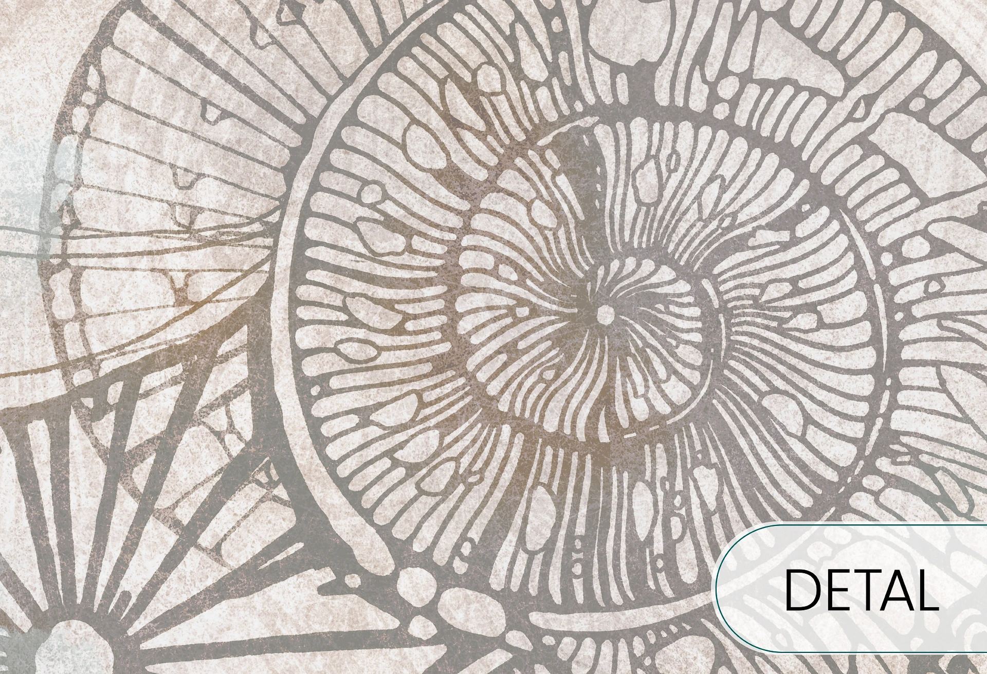 CALICO - champagne - tapeta w muszle do salonu lub sypialni