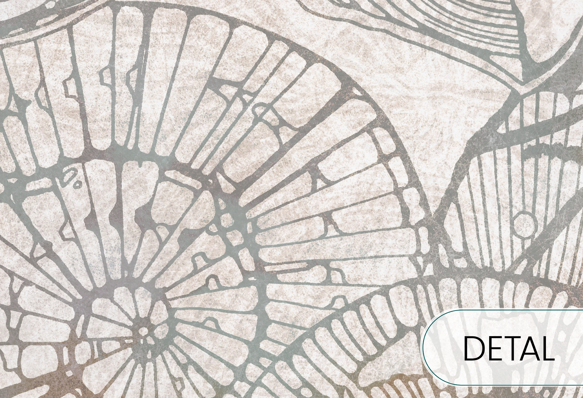 CALICO - champagne - tapeta w muszle do salonu lub sypialni