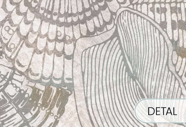 CALICO - champagne - tapeta w muszle do salonu lub sypialni - detal