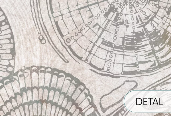 CALICO - champagne - tapeta w muszle do salonu lub sypialni - detal