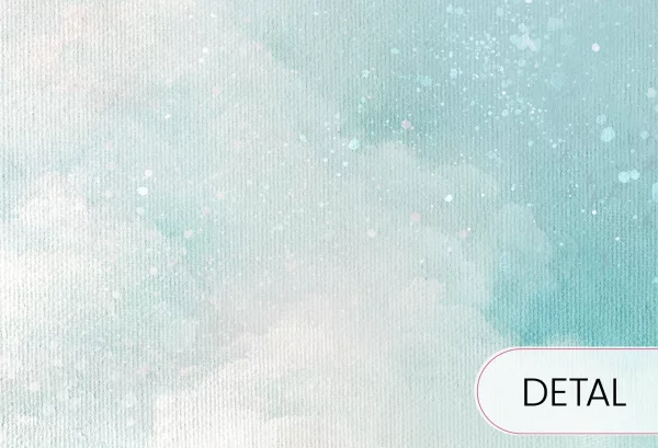 FANTASIA - peach - tapeta z niebem do pokoju dziewczynki - detal