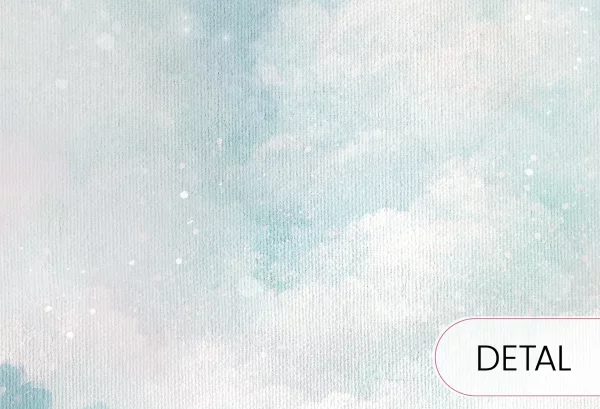 FANTASIA - peach - tapeta z niebem do pokoju dziewczynki - detal