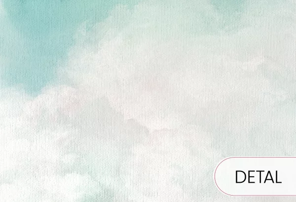 FANTASIA - peach - tapeta z niebem do pokoju dziewczynki - detal