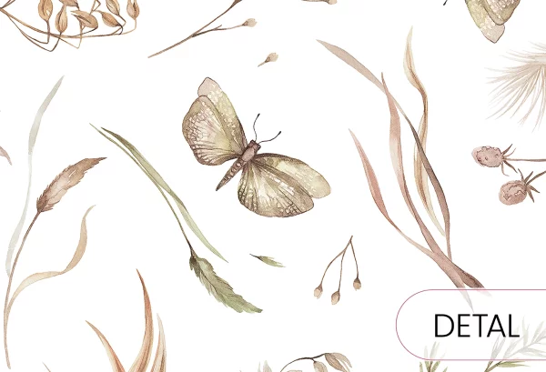 ŁĄKA MOTYLI - bright - tapeta w motyle - detal