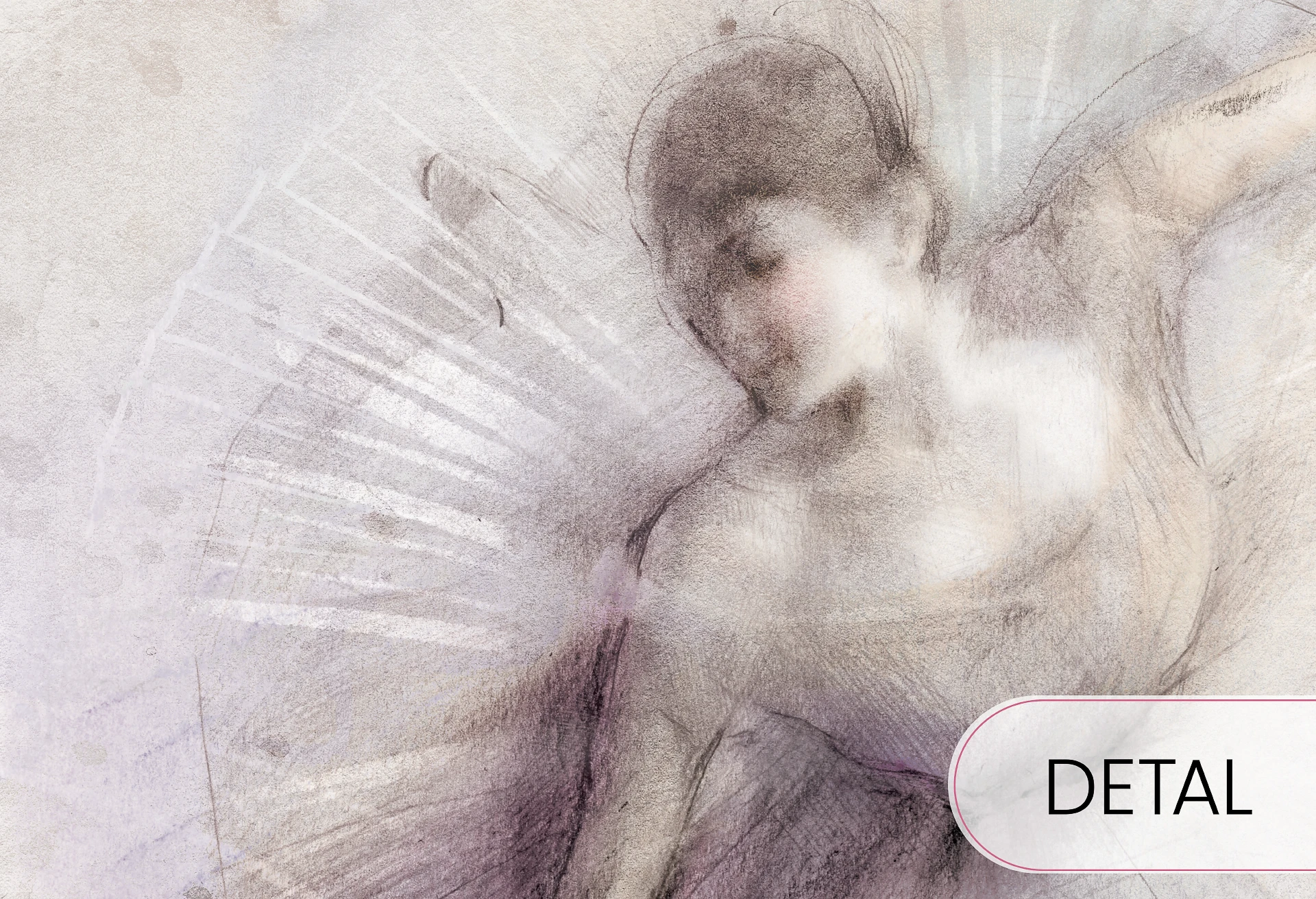 BALLET - lila - tapeta z baletnicą do pokoju dziewczęcego