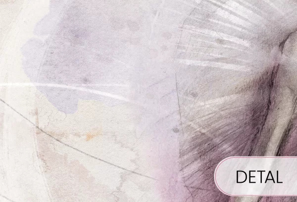 BALLET - lila - tapeta z baletnicą do pokoju dziewczęcego - detal