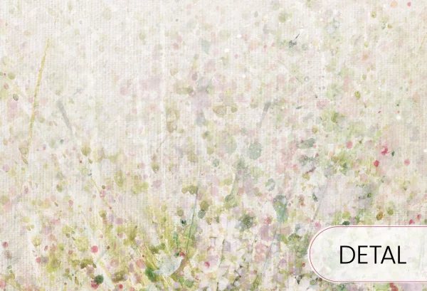 DAISY - green - tapeta w drobne kwiaty dla nastolatki - detal