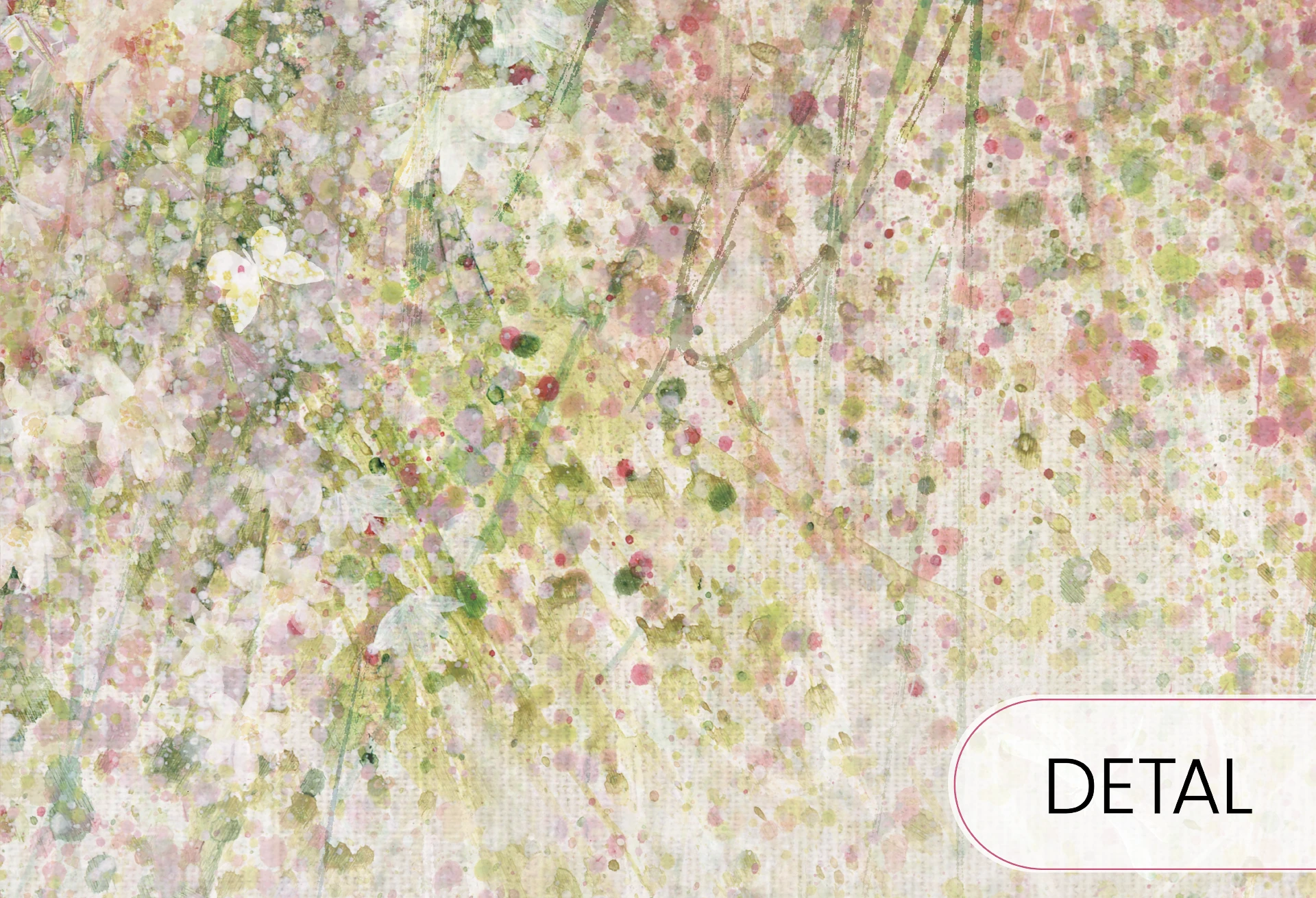 DAISY UP - green - tapeta kwiatowa do pokoju nastolatki