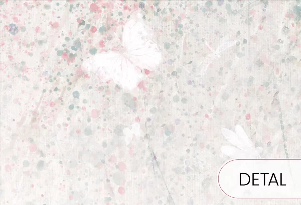 DAISY UP - powder - tapeta z motywem łąki dla nastolatki - detal