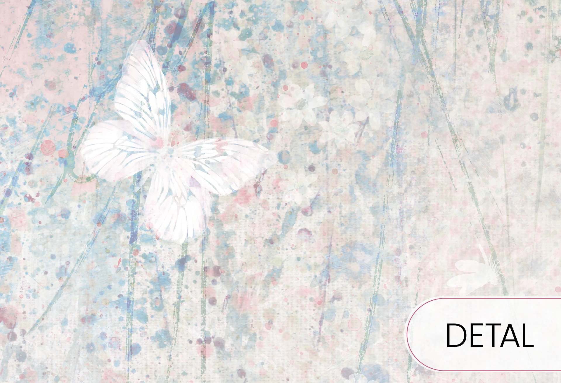 DAISY UP - powder - tapeta z motywem łąki dla nastolatki