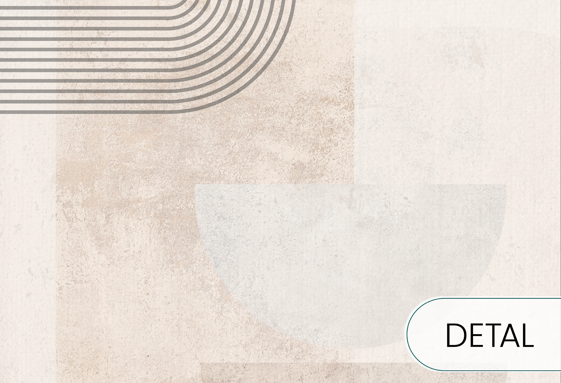 GEOMETRIC ARCS - cream - tapeta do salonu z motywem geometrycznych łuków